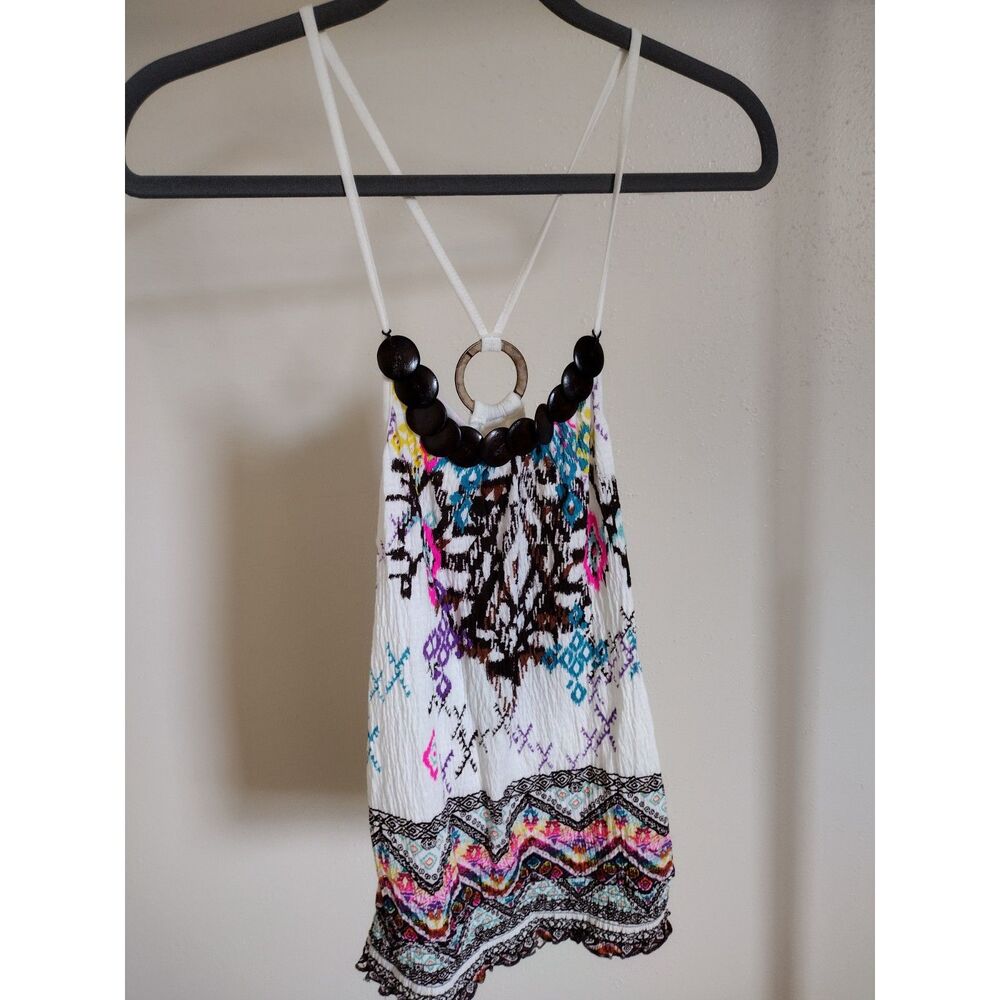 No Boundaries Beader Boho Style Tank Top Sz M (7-9)